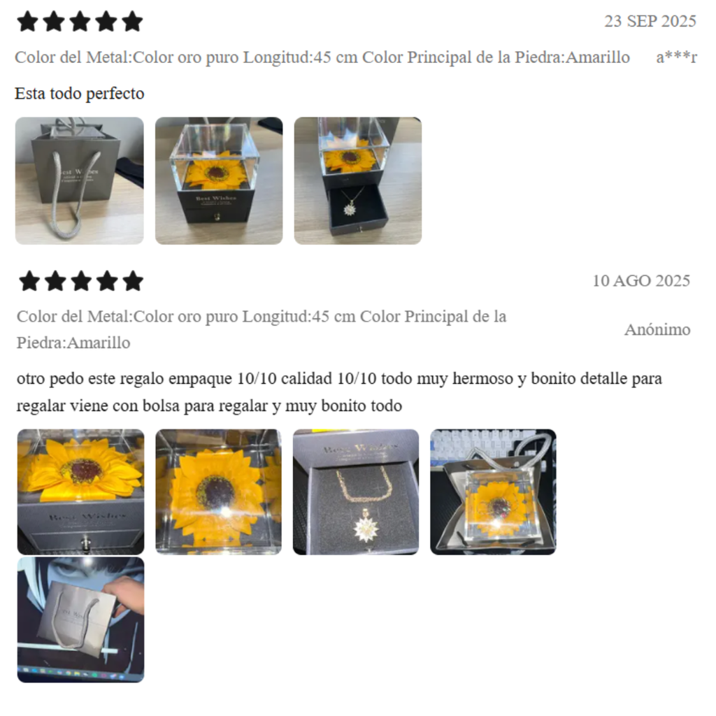 Collar Con Colgante De Girasol